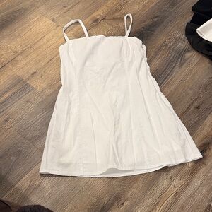 Abercrombie & Fitch White Spaghetti Strap Sundress
